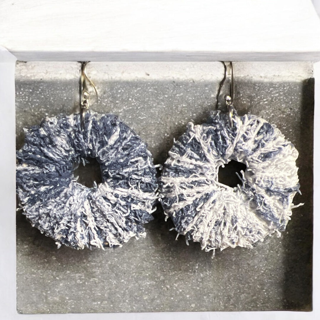 Distressed Wide Donut Earrings