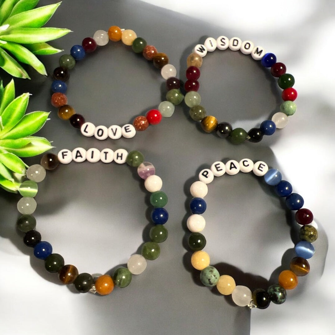 Many Gem Stretch Bracelet