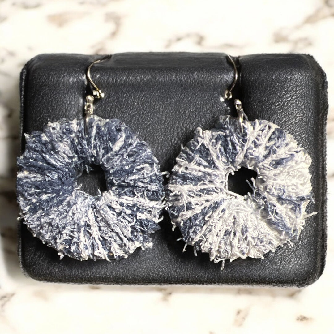 Distressed Wide Donut Earrings