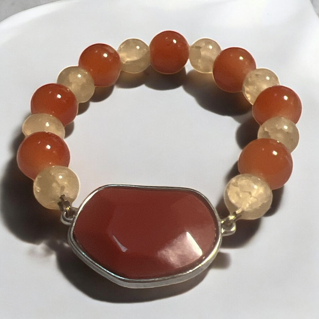 Agate Bracelet with Focal