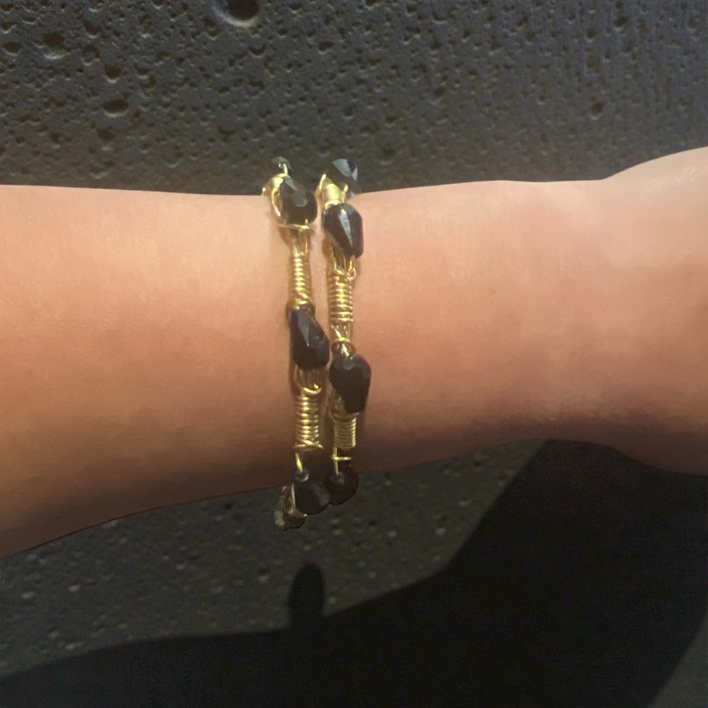 Black Crystal Bangle