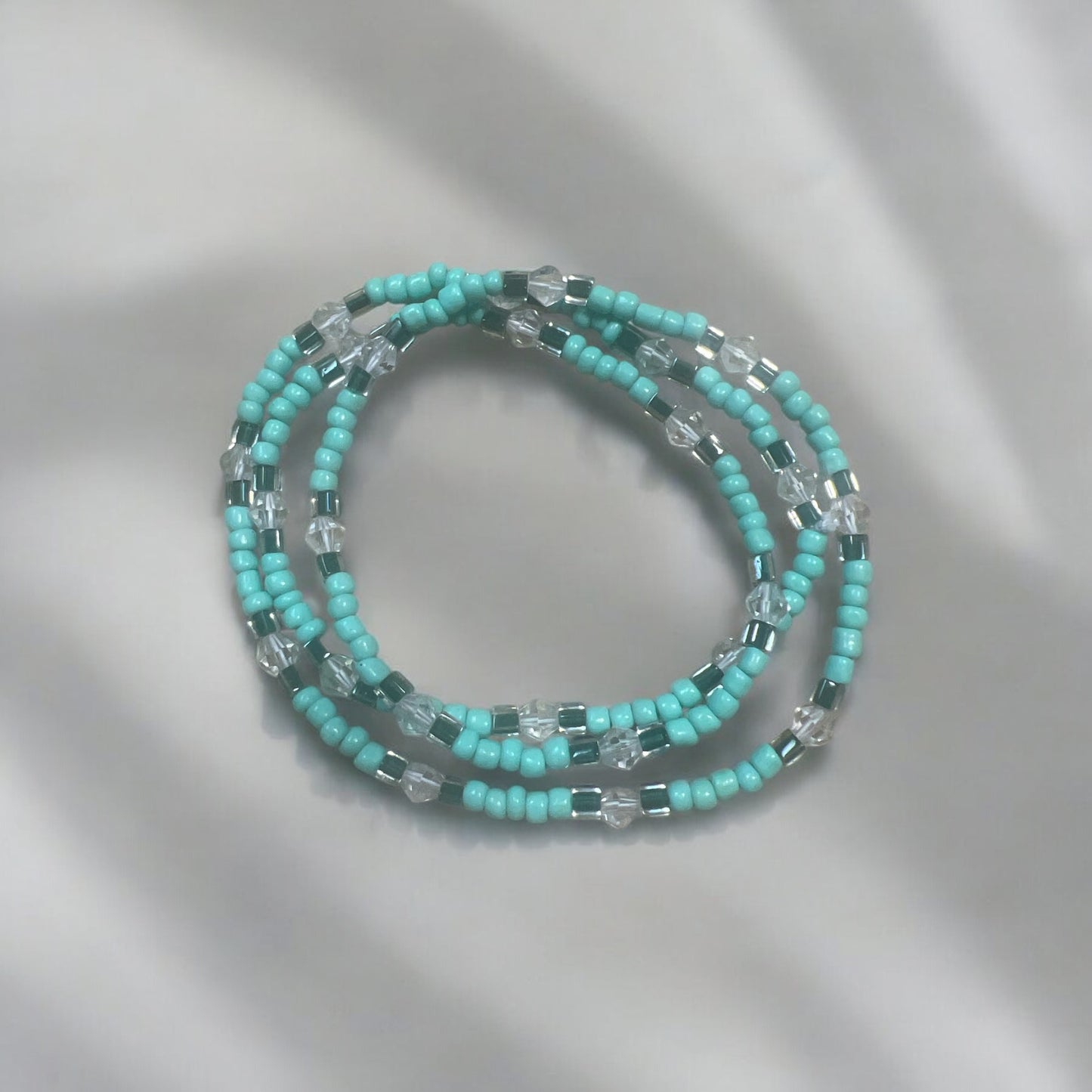 Blue Green 29” Waistbead