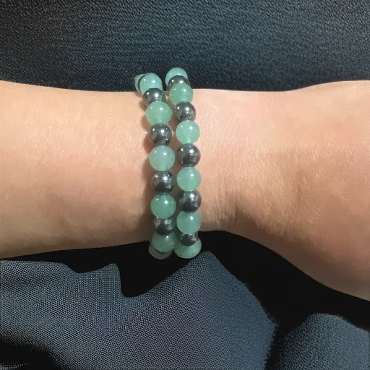 Aventurine and Hematite Bracelet