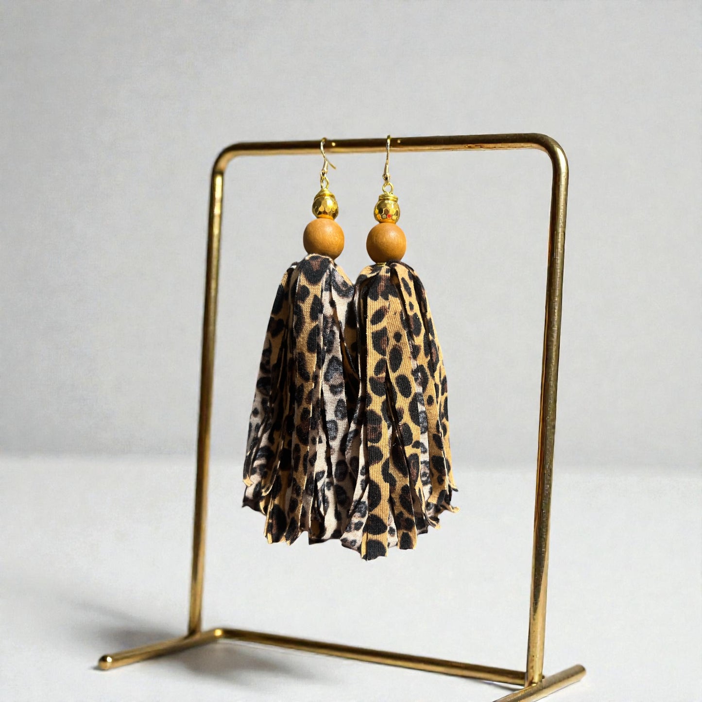 Leopard Gold Beaded Tassels
