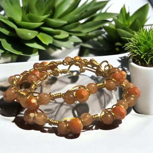 Citrine Beaded Bangle