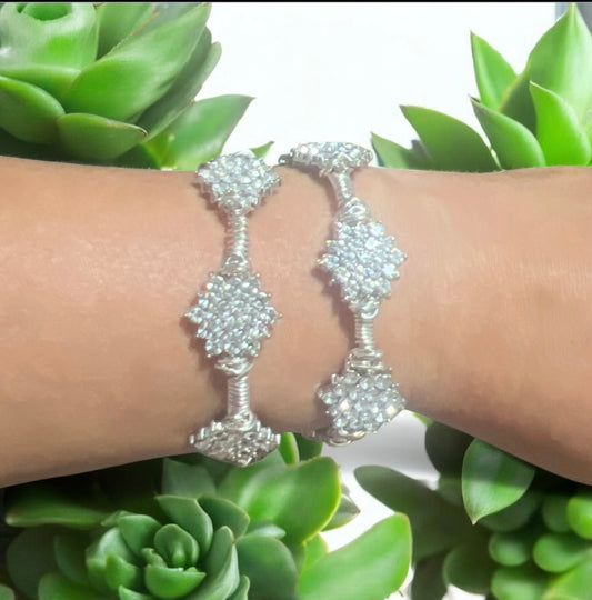 CZ Silver Bangle