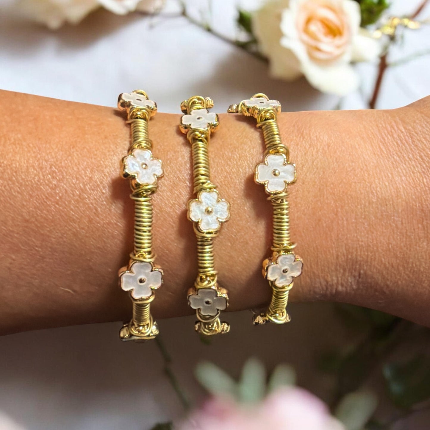White Clover Bangle