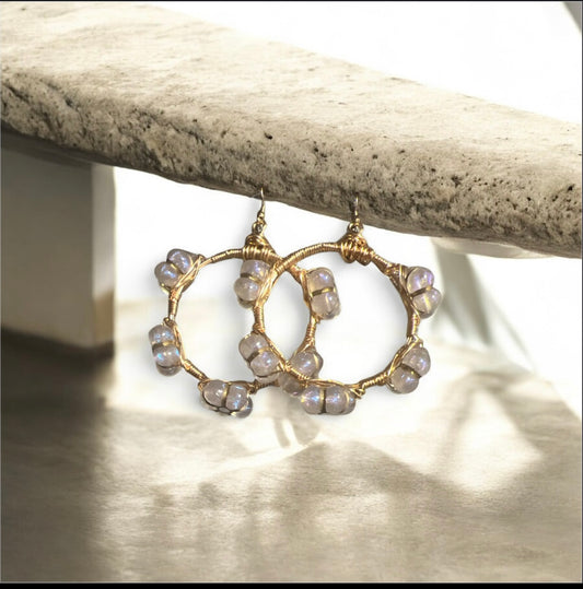 Flower Bangle Earrings