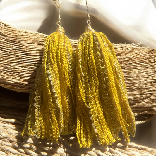 Golden Tassel Earrings