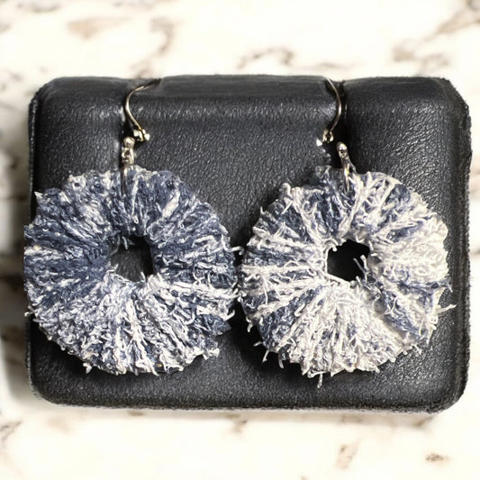 Distressed Wide Donut Earrings