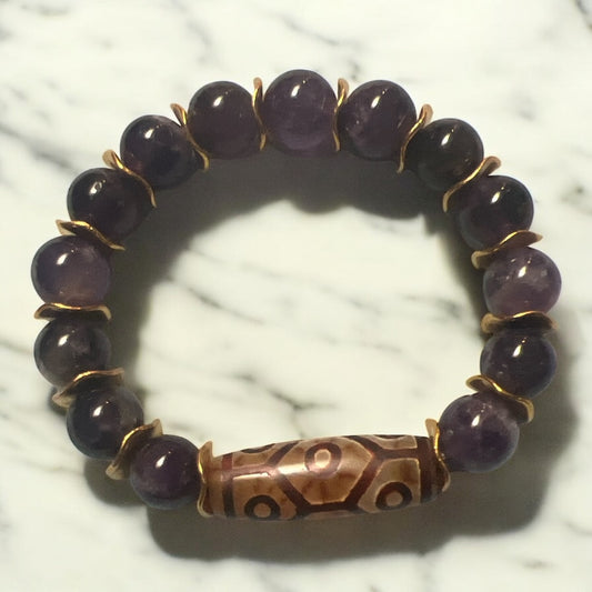 Amethyst with Tibetan Agate