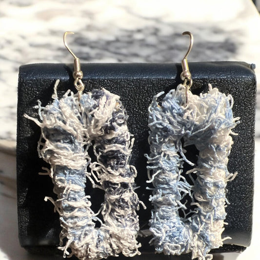 Distressed Rectangle Earrings