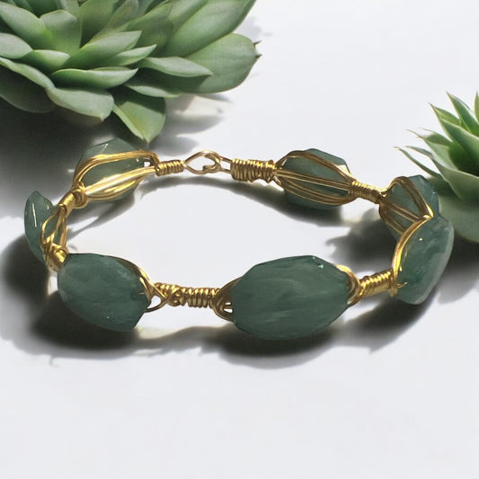 Blue Imitation Stone Bangle