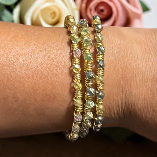 Set of 3 Pastel Green Bangles