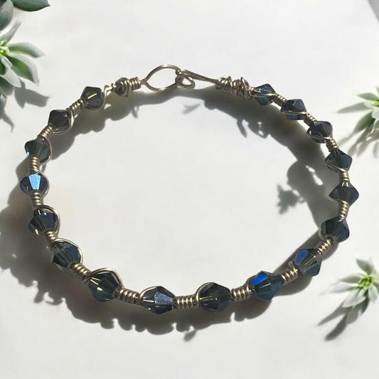 Blue Crystal Bangle