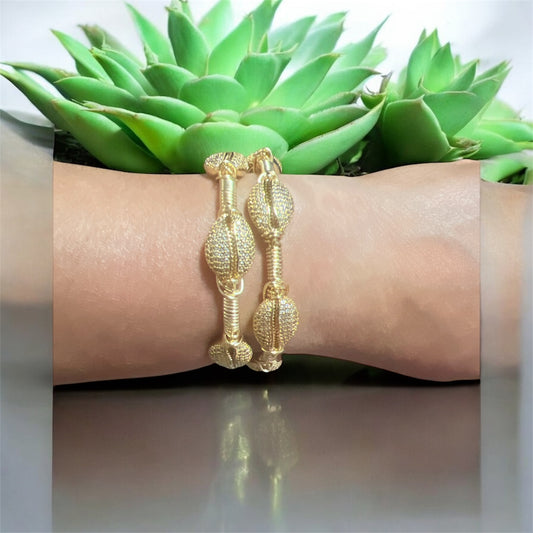 CZ Cowrie Shell Bangle