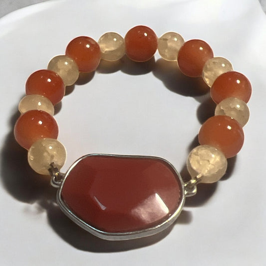 Agate Bracelet with Focal
