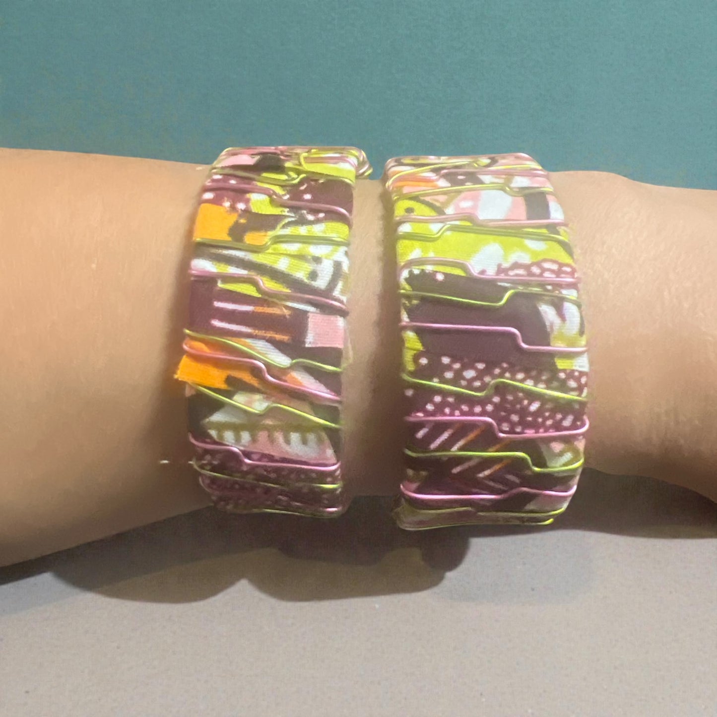 African Print Cuff Bracelet