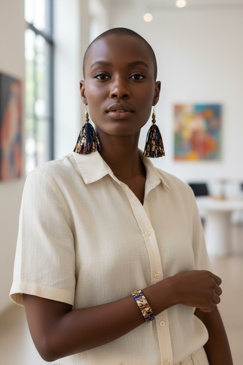 African Print Cuff Bracelet