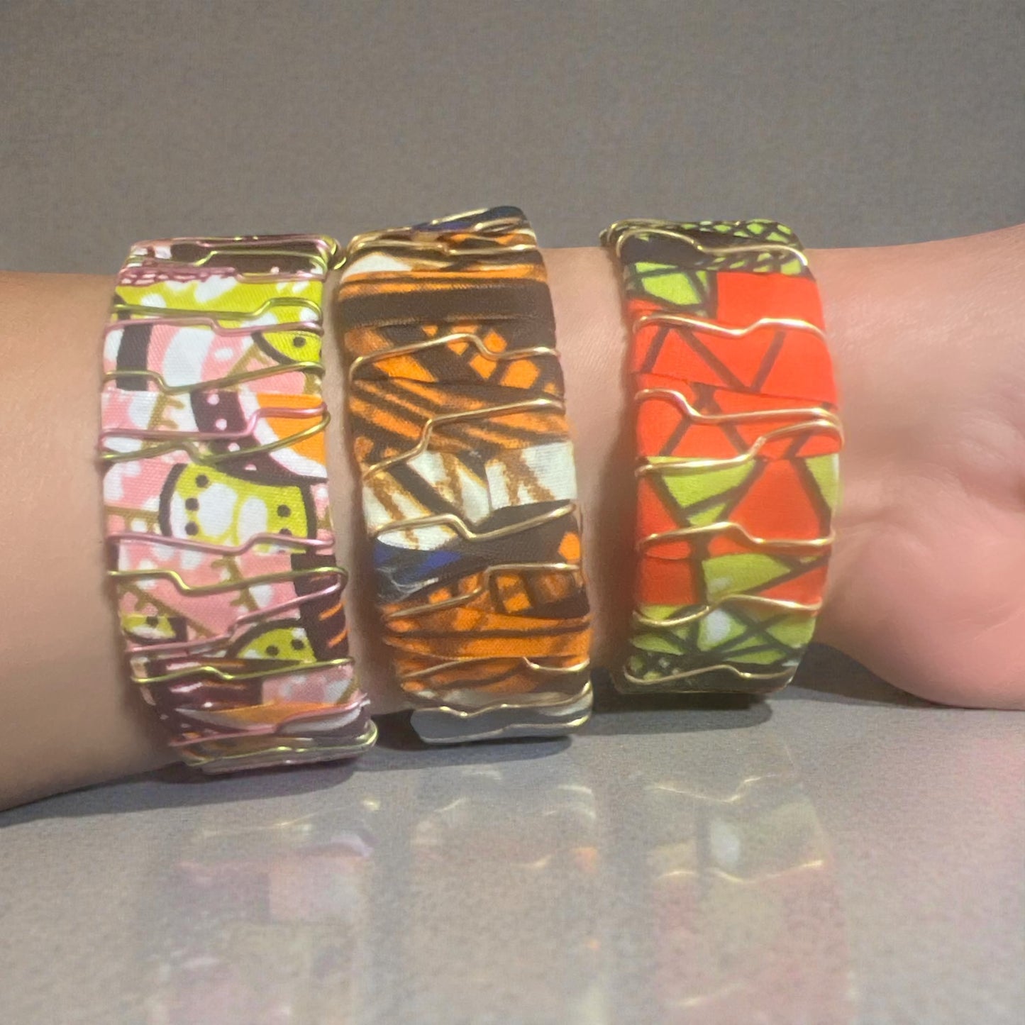 African Print Cuff Bracelet