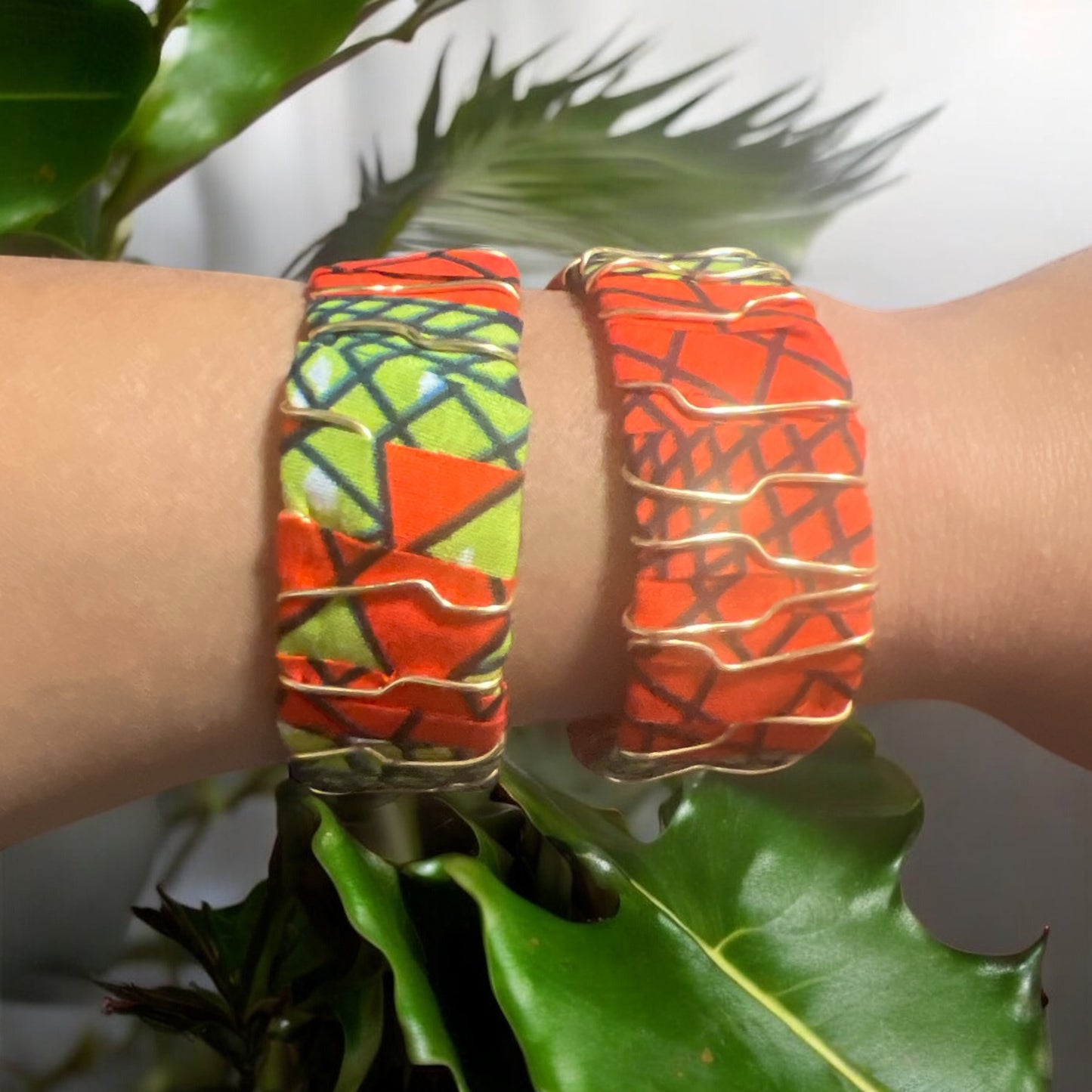African Print Cuff Bracelet