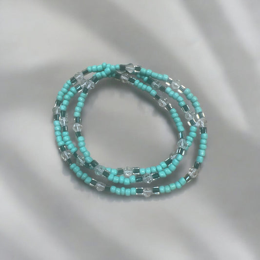 Blue Green 29” Waistbead