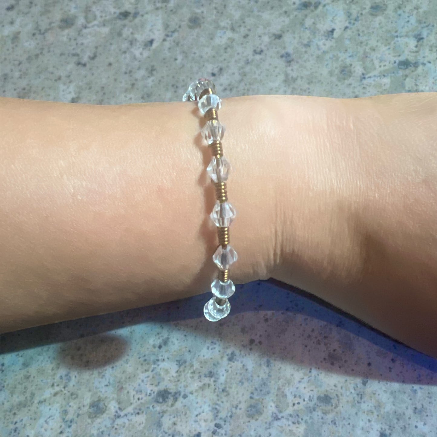Bronze Clear Crystal Bangle