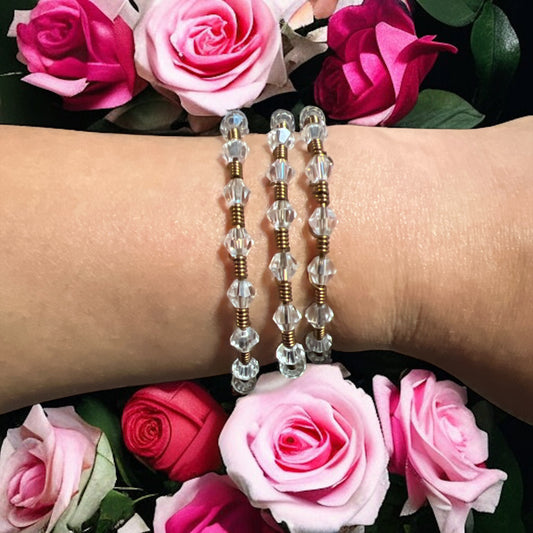 Bronze Clear Crystal Bangle