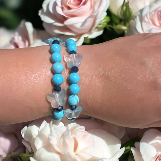 Blue Butterfly Stretch Bracelet