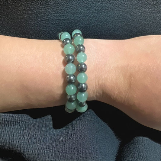 Aventurine and Hematite Bracelet
