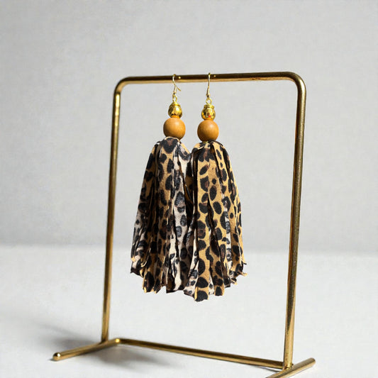 Leopard Gold Beaded Tassels