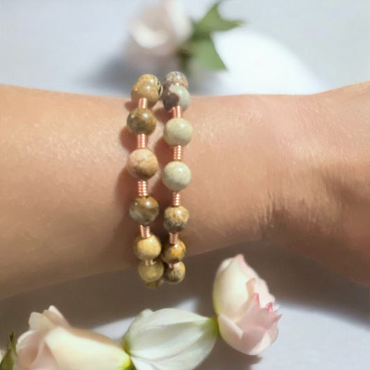 Picture Jasper Copper Bangle